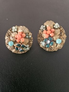 Vintage Miriam Haskell Clip Earrings